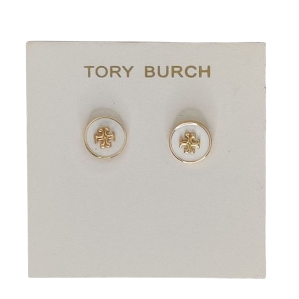 Tory Burch Kira Enamel Circle Stud Earrings